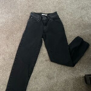 Levi's 94’baggy mid rise Women's Black Straight-Leg Jeans